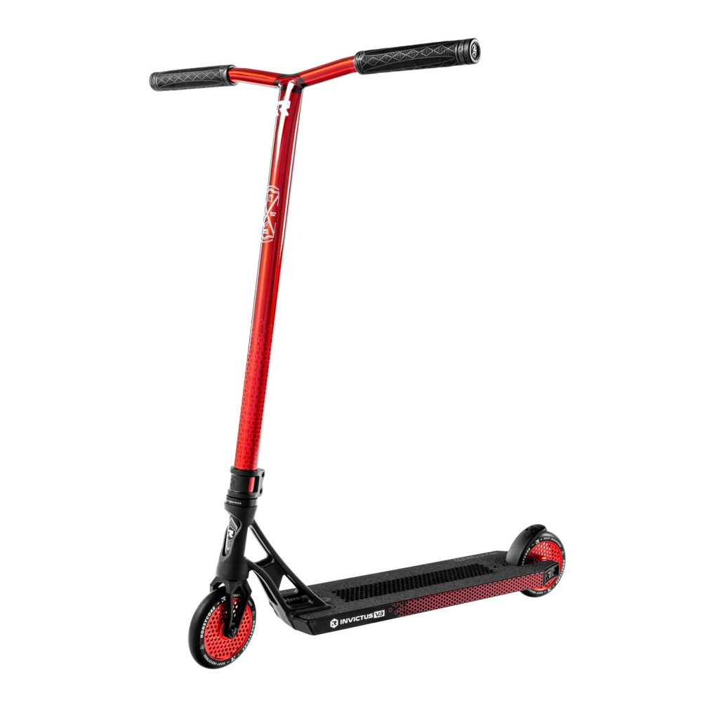 Red and black Root Industries Invictus V3 complete stunt scooter